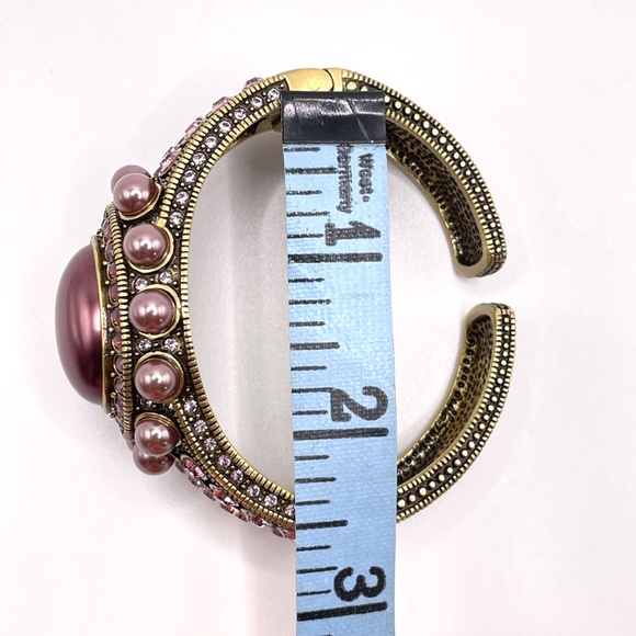 Heidi Daus Rhapsody in Hues Cabochon Hinged Cuff Bracelet in Box - Picture 11 of 13